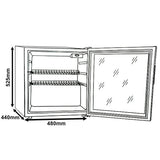 BLACK. Glass door Table Top 50L fridge