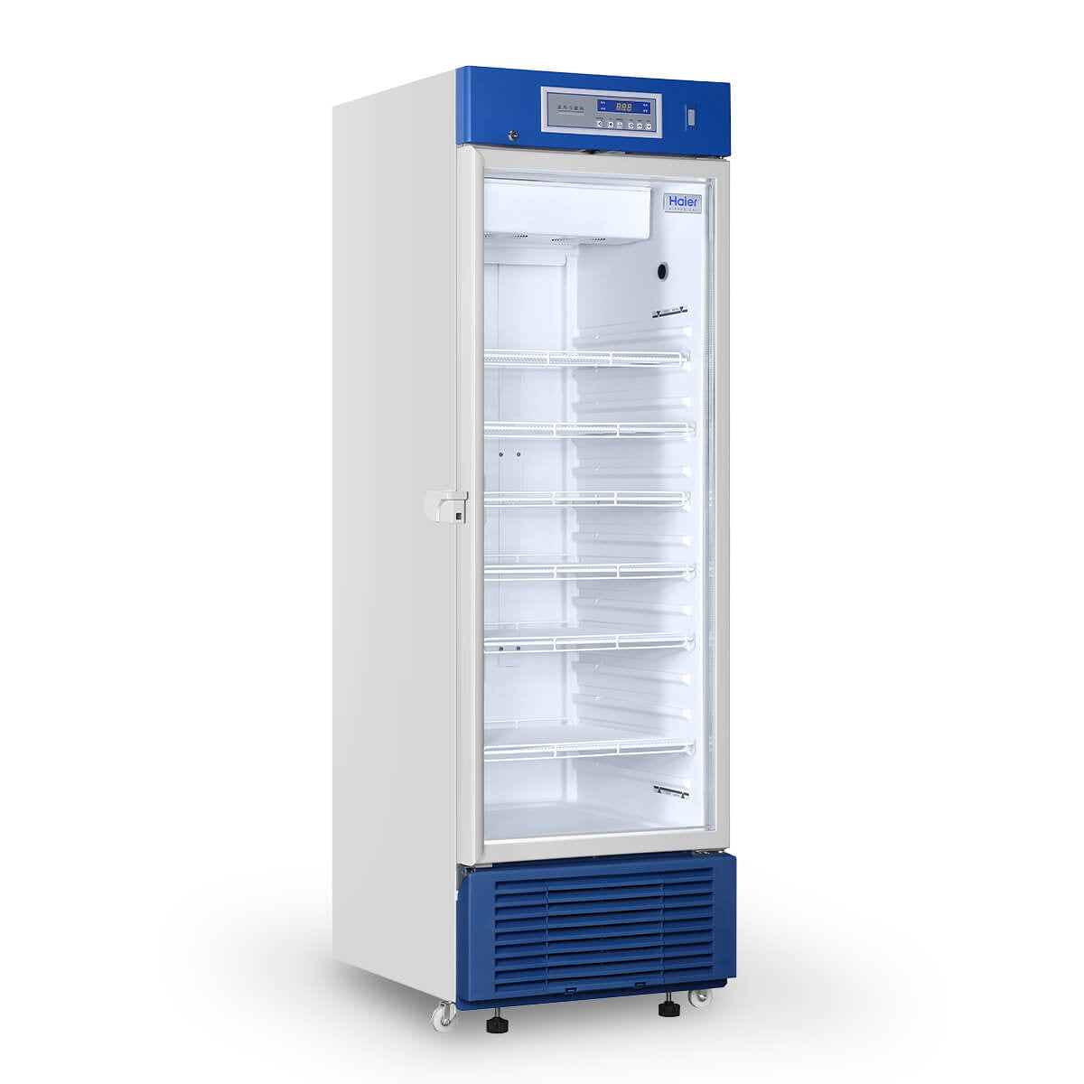 Haier Biomedical Freestanding Pharmacy Refrigerator 410L Glass Door