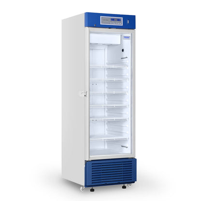 Haier Biomedical Freestanding Pharmacy Refrigerator 410L Glass Door
