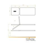 2-Section Treatment Table - White