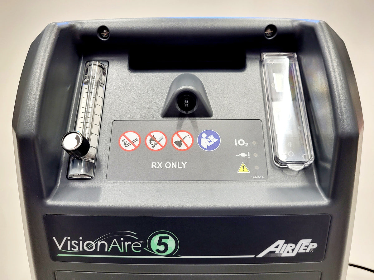 AirSep VisionAire 5 Litre Oxygen Concentrators - Ex demo - top panel 