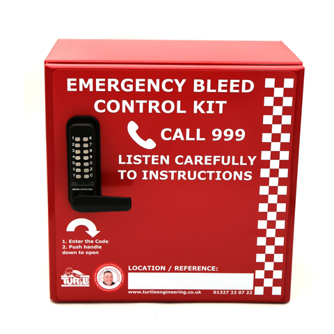 Locked emergency Bleed Control Cabinet