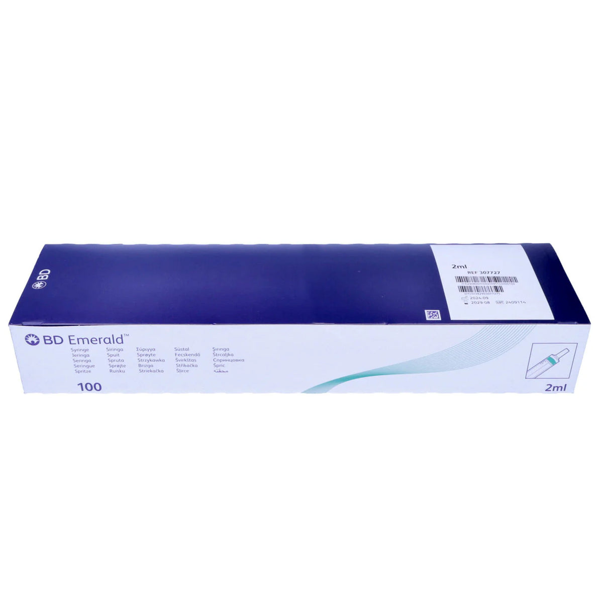 BD Emerald Hypodermic Syringe - Luer Slip Concentric - 2ml x 100