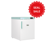 White LEC Medical Vaccine refrigerator with a red 'SEAL SALE' label on a white background 444411890