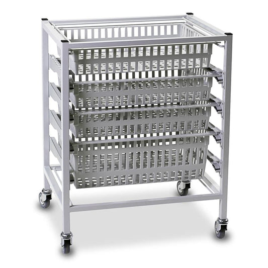 TYPE B DISTRIBUTION TROLLEY, SINGLE- COLUMN, MILD STEEL 660 X 455 X 850MM
