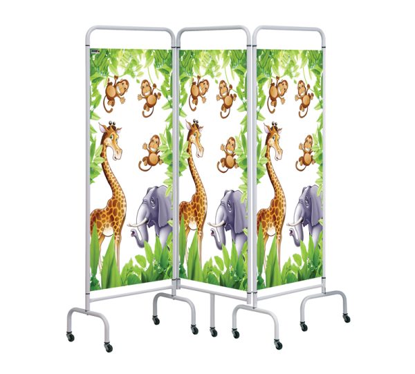 Sunflower - 3 Panel Mobile Folding Hospital Ward Screen