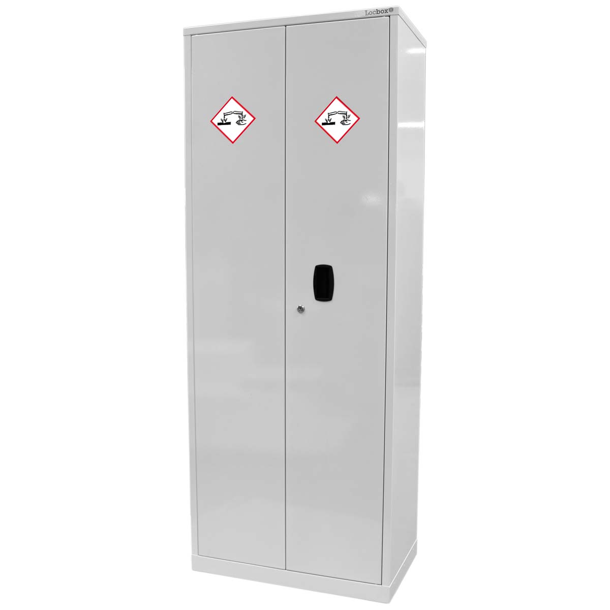 Pharmacy Medical - AA1874D ACID/ALKALI CABINET | DOUBLE  DOOR, FOUR SHELVES | 1800mm (H) x 700mm (W) x 400mm (D) | WHITE