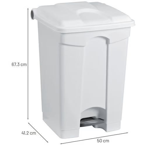HACCP Plastic Pedal Food Waste Bin 70L - Manutan Expert