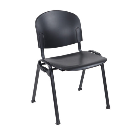 Rollo Waiting Room Chair - Moulded Plastic Seat & Back without Arms - Navy