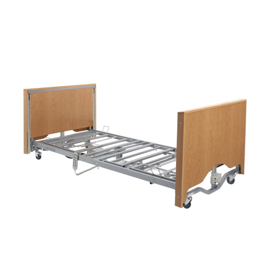 Casa Elite Care Home Bed Low in Light Oak without Side Rails