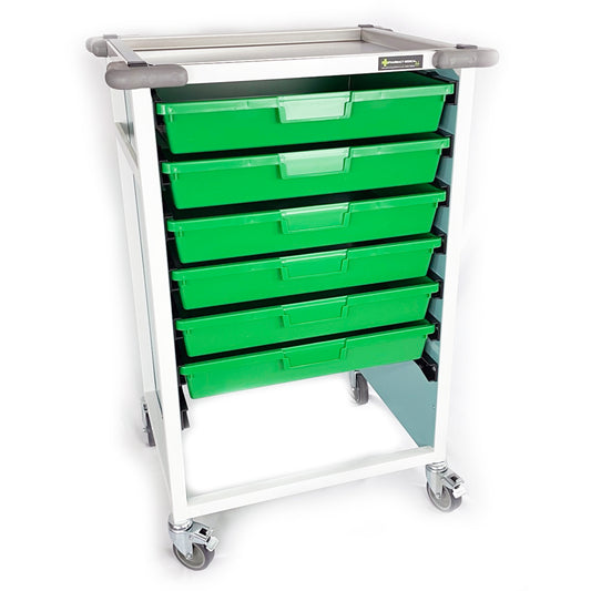 CareKart | 6 x 100mm Drawers | HECCK101 - CLEAR TRAYS