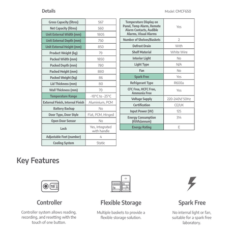 CMCF650 Spec Sheet
