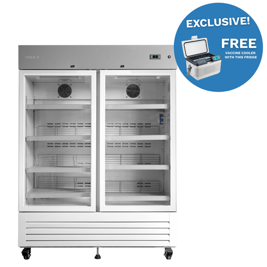 Glass Double Door Large Medical, Pharmacy, Vaccine Refrigerator CMG500