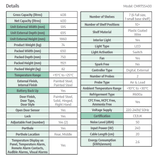 CMRTSS400 CoolMed refrigerator specification sheet