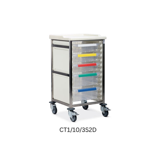 Caretray Trolley - Stainless Steel, Standard Level, Single Column