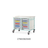 Caretray – Mild Steel, Low Level Double Column Healthcare Trolley