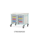 Caretray – Mild Steel, Low Level Double Column Healthcare Trolley
