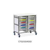 Caretray – Stainless Steel Double Column Healthcare Trolley