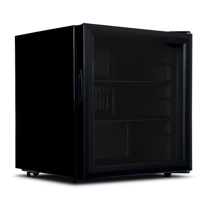 BLACK. Glass door Table Top 50L fridge