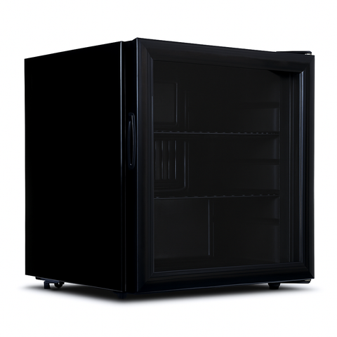 BLACK. Glass door Table Top 50L fridge
