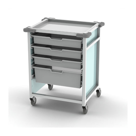 CareKart Storage Trolley | Low Level & Single Column | Multiple tray configurations
