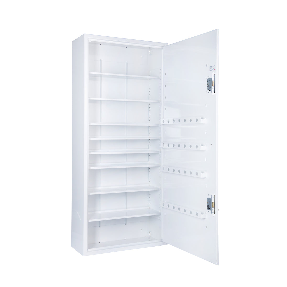 Pharmacy Medical - HECDC104 CONTROLLED DRUGS CABINET | 8 SHELVES (Adjustable) 4 DOOR SHELVES | R or L HINGE, optional warning light