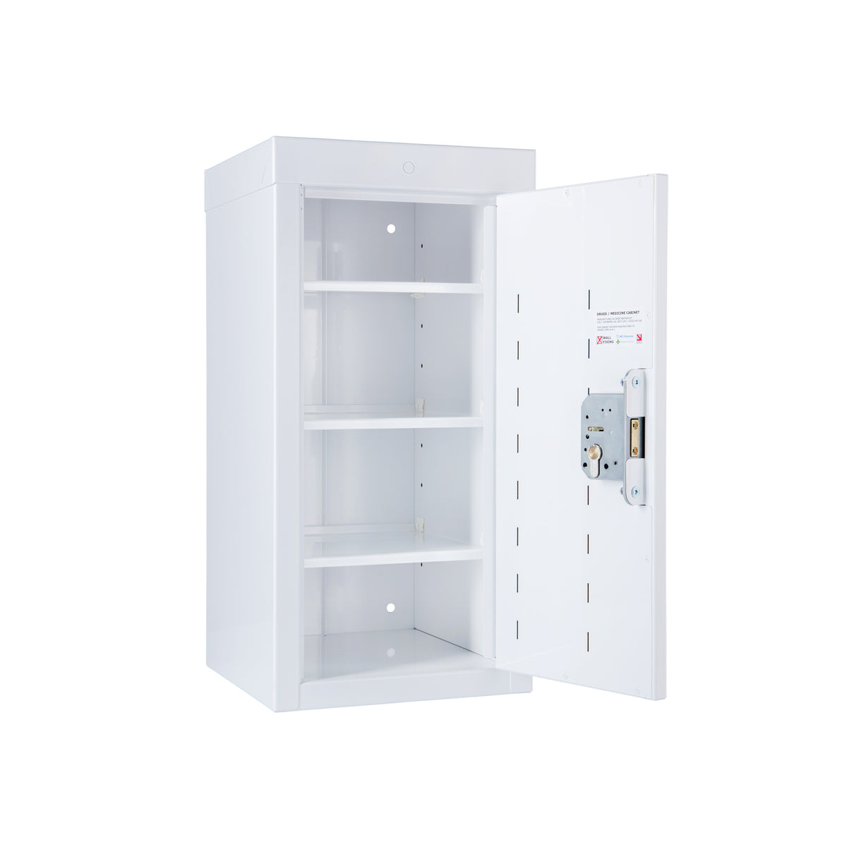 Pharmacy Medical - HECMC230 MEDICINE / DRUGS CABINET 600 X 300 X 300mm | 3 FULL DEPTH SHELVES | R or L HINGE, optional warning light