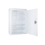 Pharmacy Medical - HECCMC300A MEDICINE / DRUGS CABINET 900 X 600 X 300mm | SINGLE DOOR, 3 FULL DEPTH SHELVES | R/H HINGE - with internal: CONTROLLED DRUGS CABINET S, M or L | 1 SHELF (Removable) | R/H HINGE
