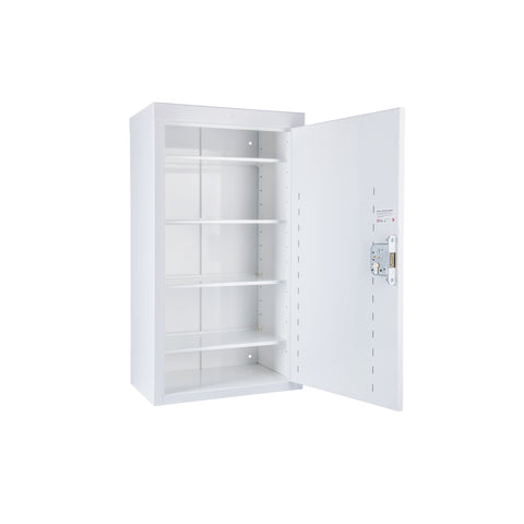 Pharmacy Medical - HECMC350 MEDICINE / DRUGS CABINET 900 X 500 X 300mm | 3 FULL DEPTH SHELVES | R or L HINGE, optional warning light