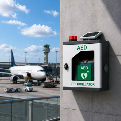 Outdoor Aluminium AED Cabinet with All-in-One Solar LED cabinet