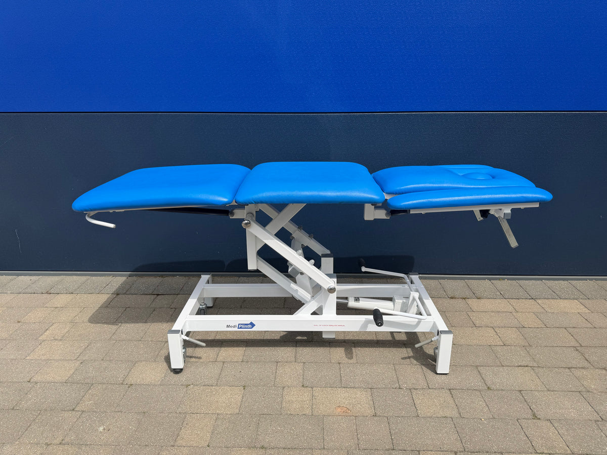 Refurbished 5-Section Hydraulic Treatment Couch - Drop Arms - Face Hole