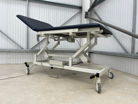 Reconditioned Bariatric Medical / Physio / Treatment extra wide Electric Couch - raised view