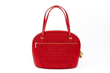 IYASU Elizabeth-Red-Quilted-Medical-Bag-Back