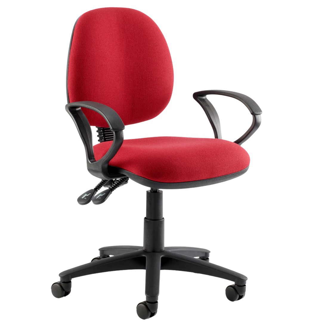 Kirby Medium Back Operator Chair - Standard 2 lever mechanism with PCB