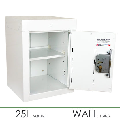  HECMC100 MEDICINE / DRUGS CABINET 370 X 275 X 245mm | internal view 