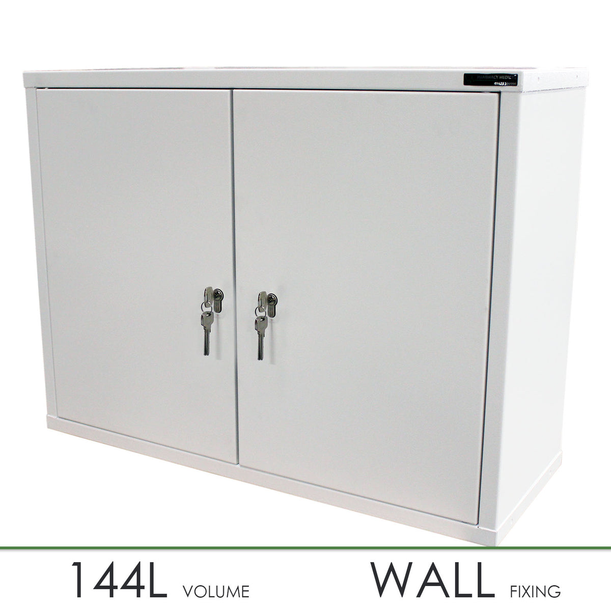Pharmacy Medical - HECMC421 MEDICINE / DRUGS CABINET | 6 INTERNAL SHELVES + 6 DOOR SHELVES | DOUBLE DOOR | Each Door Fitted With a Lock | Optional warning light