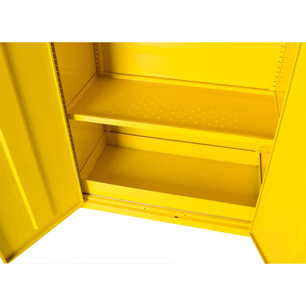 Hazardous Storage Safety Cabinet in Yellow with 3 Shelves 1830x610x457mm