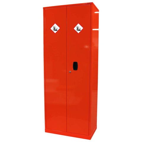 Pharmacy Medical - PA1874D PESTICIDE CABINET | DOUBLE  DOOR, FOUR SHELVES | 1800mm (H) x 700mm (W) x 400mm (D) | RED - VENTED