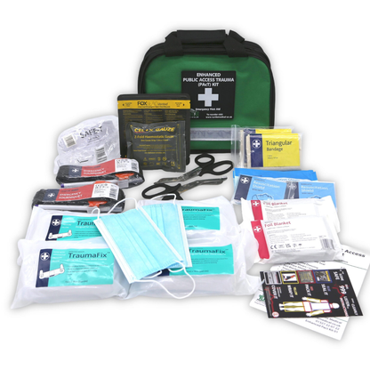 enhanced public access trauma kit on a white background
