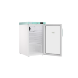vaccine refrigerator 444411886 on a white background with door open