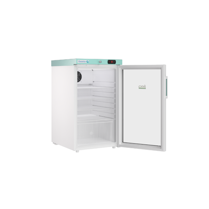 vaccine refrigerator 444411886 on a white background with door open