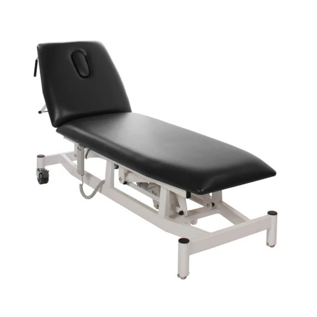 PLE01 black coloured treatment couch on white background