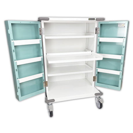HECT220 9 HOOP MONITORED DOSAGE (MDS) DRUGS TROLLEY internal view 