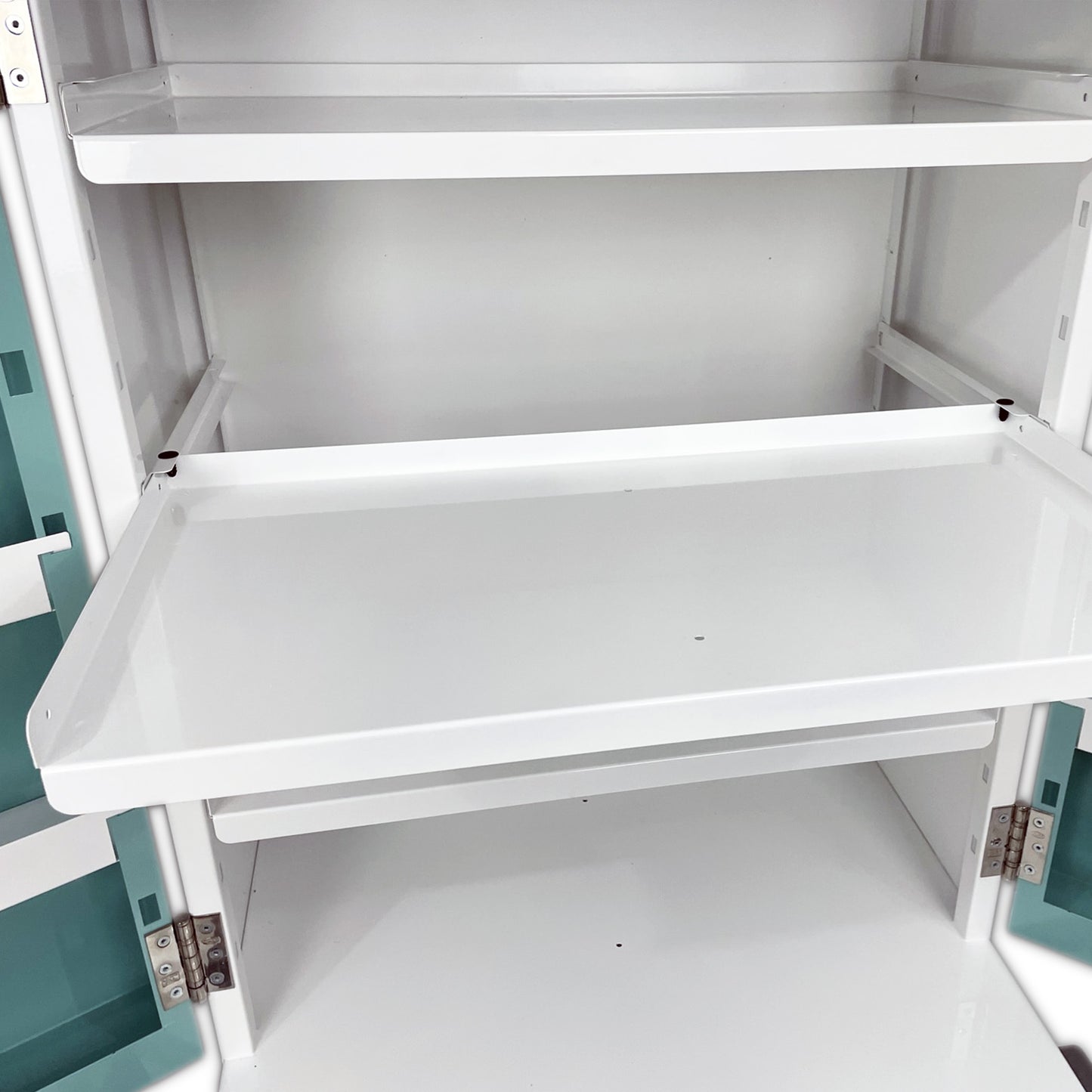 Pharmacy Medical - HECT220 9 HOOP MONITORED DOSAGE (MDS) DRUGS TROLLEY | 3 INTERNAL SHELVES (Adjustable) | DOUBLE DOOR / KEY LOCK / OUSH BUTTON KEY CODE LOCK