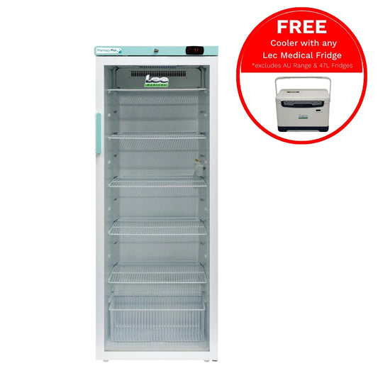 Lec Medical 310 Litre Glass Door Freestanding Fridge - PPGR310BT-UK
