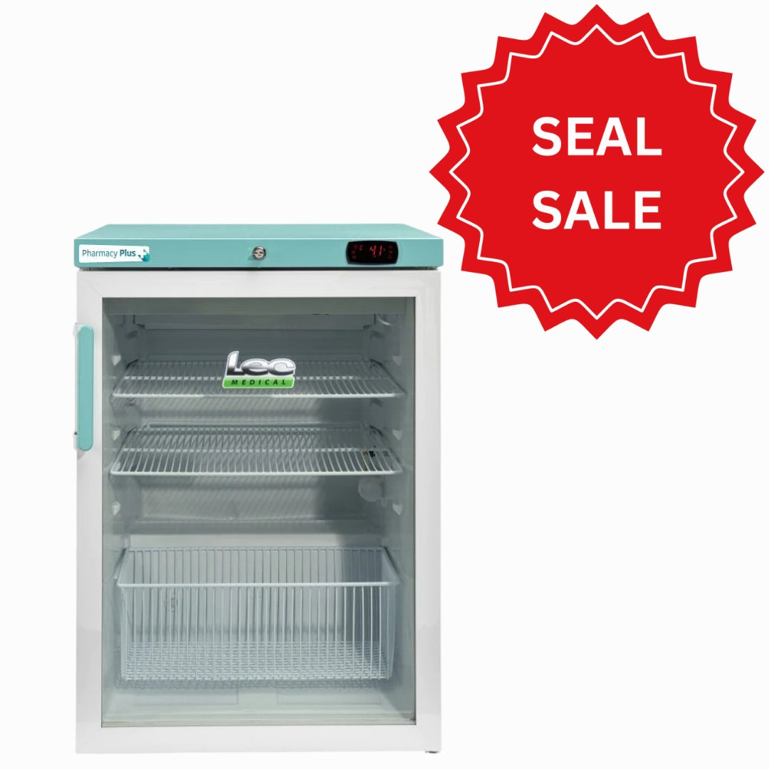 Lec Medical 158 Litre Glass Door Under-Counter Fridge - PPGR158BT-UK