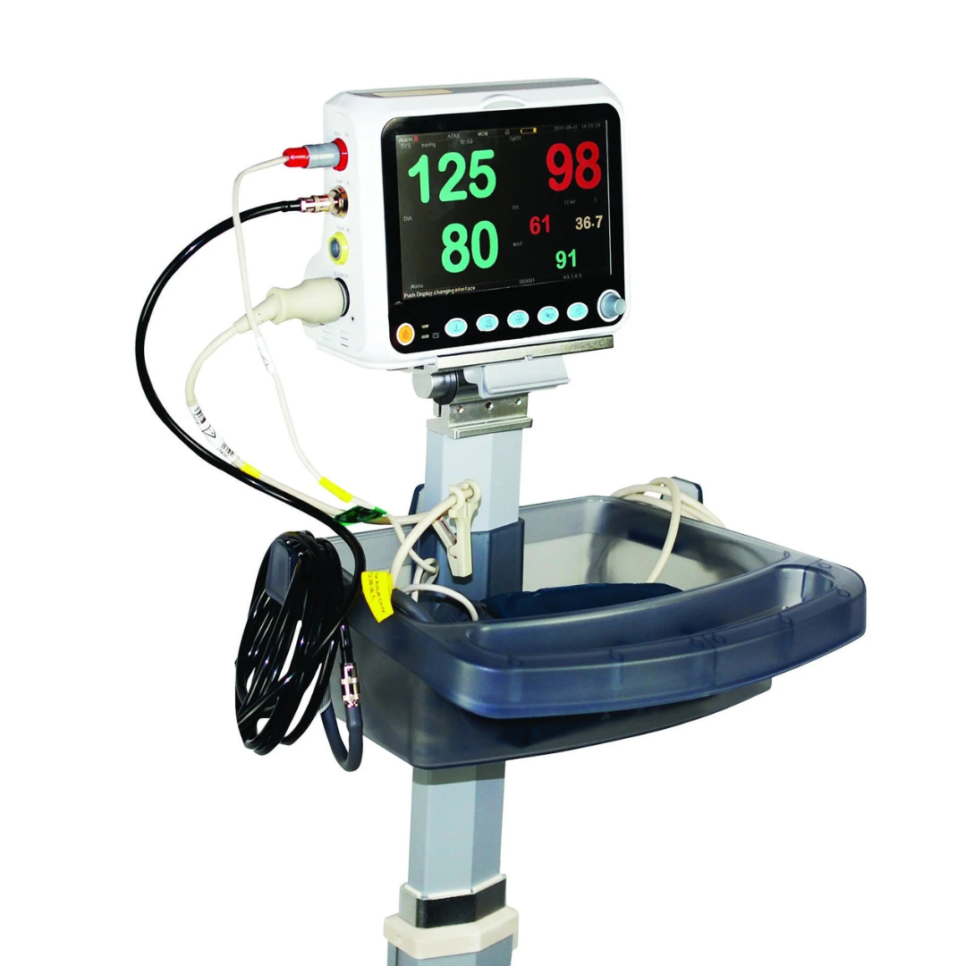 ProAct PC-3000 Patient Monitor(SpO2 Analog, PR, Resp Rate, NIBP, ECG, Temp) Ad sft sensor