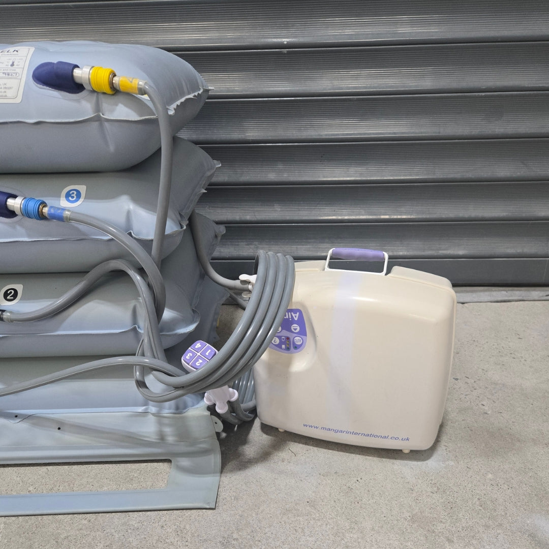 Reconditioned Mangar ELK Emergency Lifting Cushion Bleb Kit A + Airflow MK2 Compressor