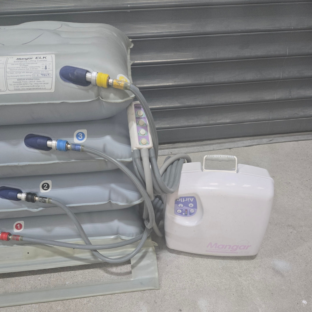 Reconditioned Mangar ELK Emergency Lifting Cushion Bleb Kit C + Airflow MK2 Compressor