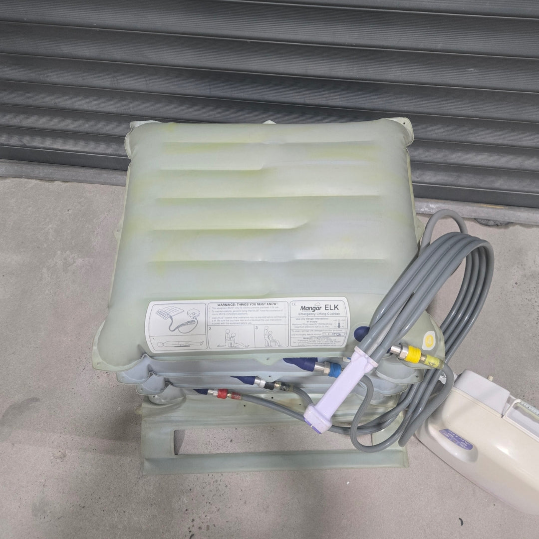 Reconditioned Mangar ELK Emergency Lifting Cushion Bleb Kit D + Airflow MK2 Compressor